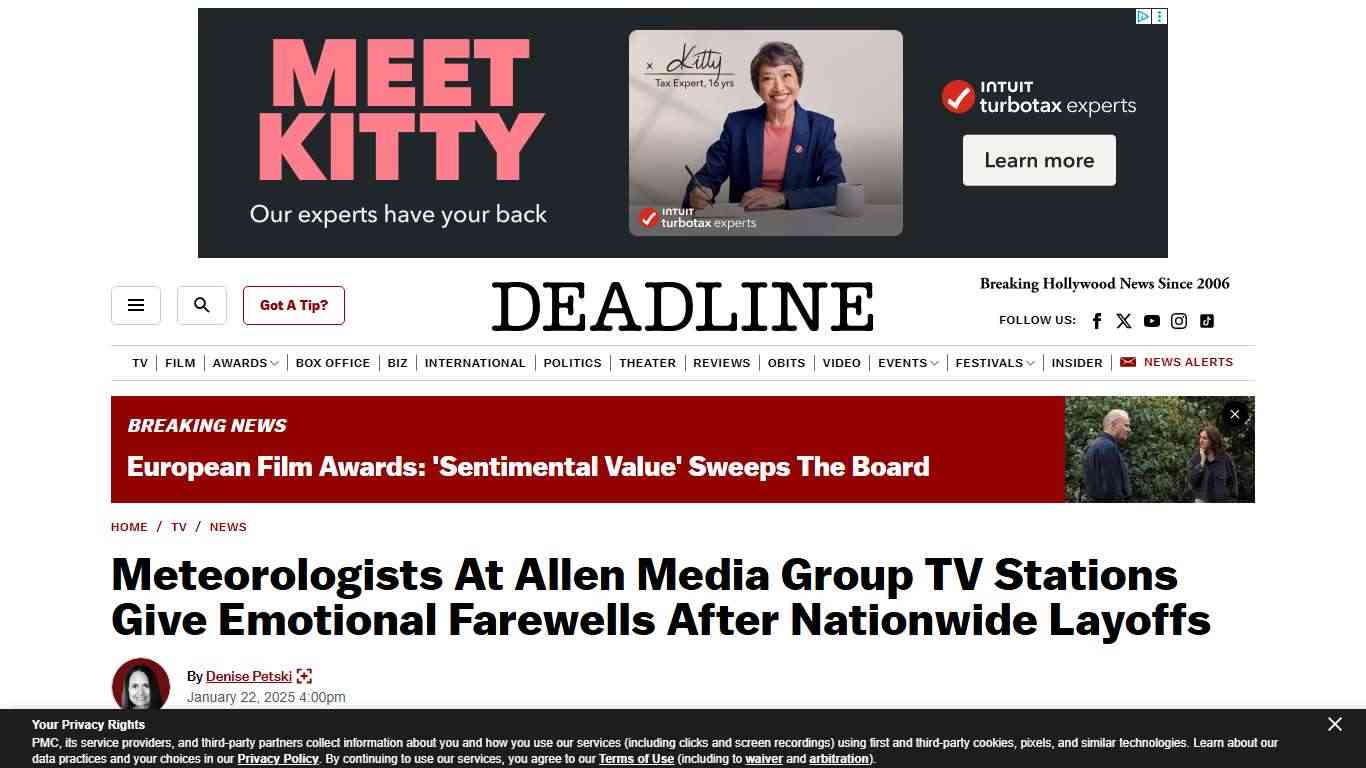 Local Meteorologists Give Emotional Farewells After Nationwide Layoffs